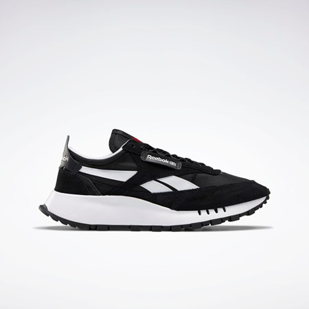 Reebok Classic Leather Legacy Shoes Mustat Harmaat Punainen | TBHLNO-630
