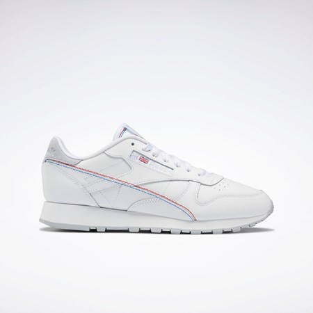 Reebok Classic Leather Make It Yours Shoes Valkoinen Valkoinen Sininen | DVLZBN-482