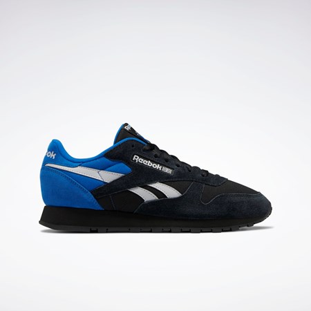 Reebok Classic Leather Make It Yours Shoes Mustat Harmaat Sininen | IKUEND-781