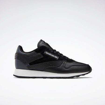 Reebok Classic Leather Make It Yours Shoes Mustat Harmaat Valkoinen | LAOTCK-610
