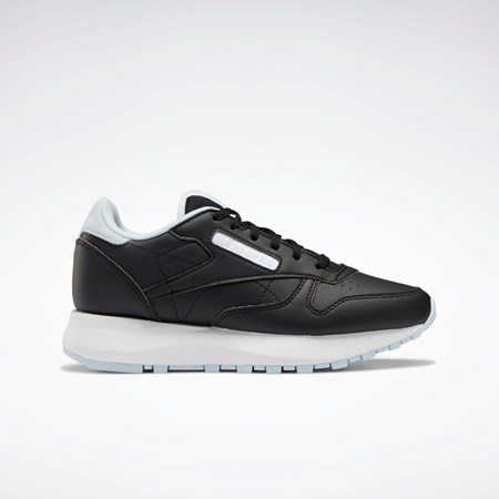 Reebok Classic Leather SP Shoes - Grade School Mustat Sininen Valkoinen | SQURTN-893