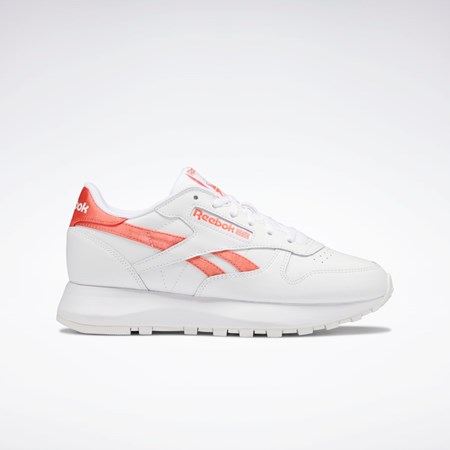 Reebok Classic Leather SP Shoes Valkoinen Valkoinen Oranssi | ASDNZR-184