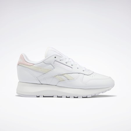 Reebok Classic Leather SP Shoes Valkoinen Valkoinen Pinkki | ROUYDN-938