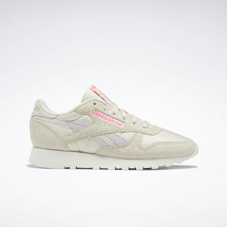 Reebok Classic Leather Shoes Alabaster / Chalk / Quartz Glow | DZPCLJ-620