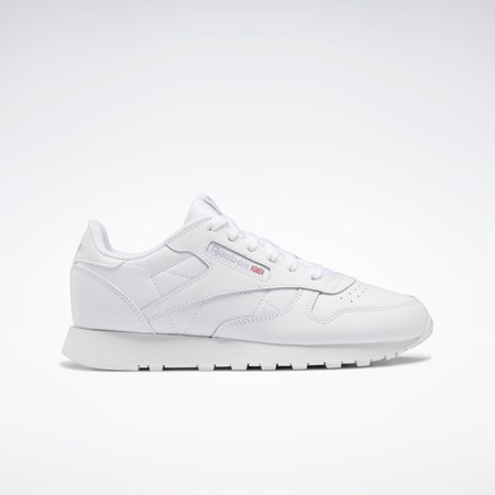 Reebok Classic Leather Shoes - Grade School Valkoinen Valkoinen Valkoinen | GAQENK-874