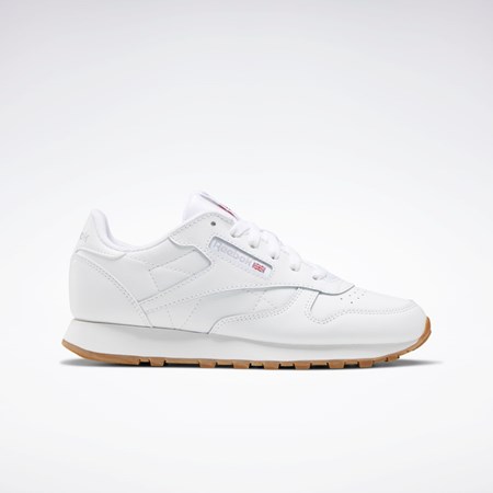 Reebok Classic Leather Shoes - Grade School Valkoinen Valkoinen | PBGXSA-723