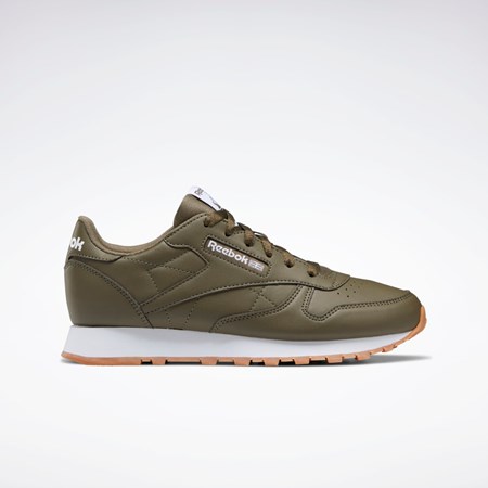 Reebok Classic Leather Shoes - Grade School Vihreä Vihreä Vihreä | SJWFUK-179