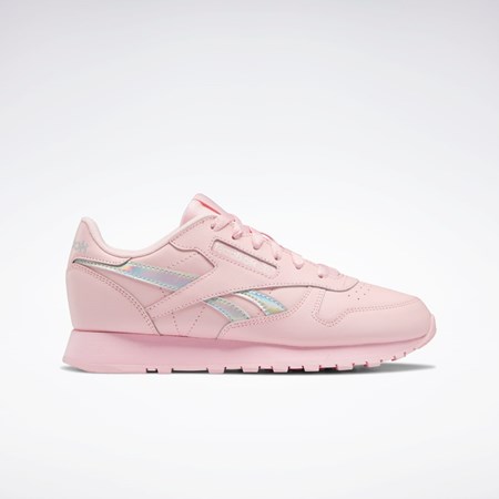 Reebok Classic Leather Shoes - Grade School Pinkki Pinkki Pinkki | VARGOD-982