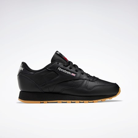 Reebok Classic Leather Shoes Mustat Harmaat | XGWYTA-526