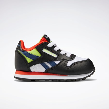 Reebok Classic Leather Shoes - Toddler Mustat Valkoinen Punainen | HWLOPG-894