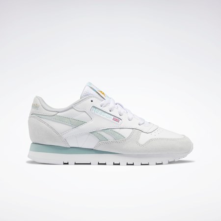 Reebok Classic Leather Shoes Valkoinen Harmaat Harmaat | YLEKAG-674