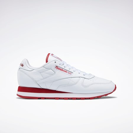 Reebok Classic Leather Shoes Valkoinen Punainen Valkoinen | LJYUNB-071