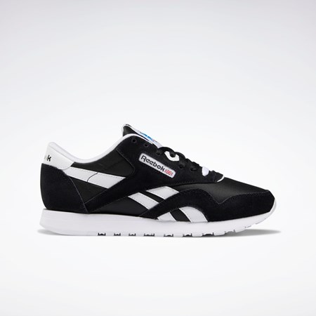 Reebok Classic Nylon Shoes Mustat Mustat Valkoinen | ESMAHY-473