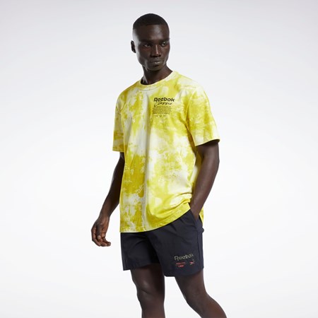 Reebok Classics Allover Print Graafinen T-Shirt Keltainen | GBKDLR-910