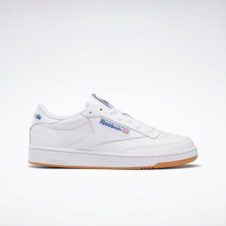 Reebok Club C 85 Shoes Valkoinen Kuninkaallinen Sininen | USWGVJ-175