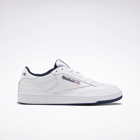 Reebok Club C 85 Shoes Valkoinen Laivastonsininen | TMDPNR-391