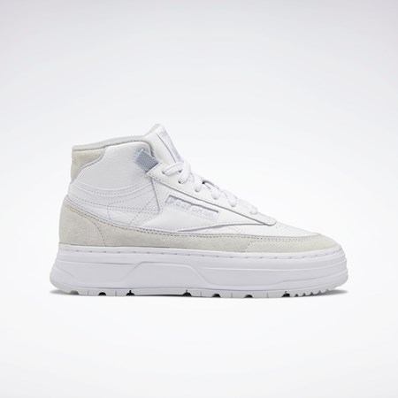 Reebok Club C Geo Mid Shoes Valkoinen Harmaat Harmaat | FOISLH-049