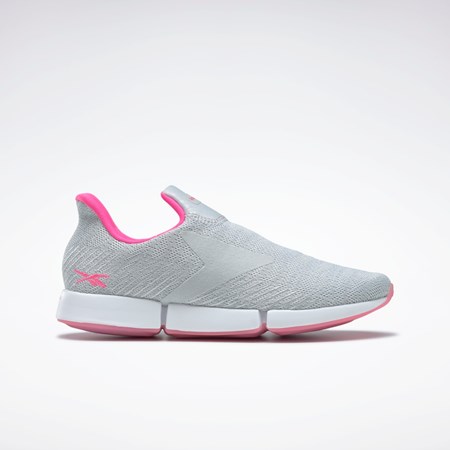 Reebok DailyFit DMX Slip-On Shoes Harmaat Valkoinen Pinkki | KOSIGY-584