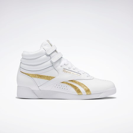 Reebok F/S Hi Shoes Valkoinen Valkoinen Kultaiset | YRZMEA-031