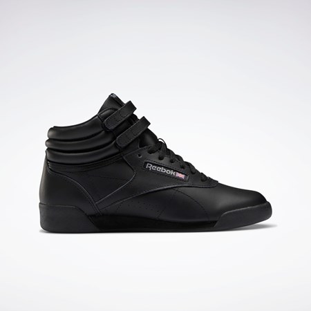 Reebok Freestyle Hi Shoes - Grade School Mustat Mustat Harmaat | EBRHXC-938