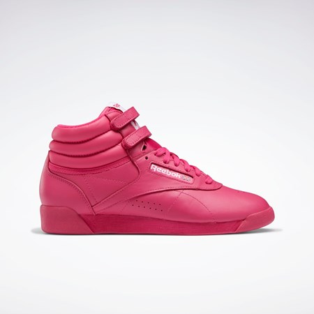 Reebok Freestyle Hi Shoes Pinkki Pinkki Valkoinen | VXDIJC-439