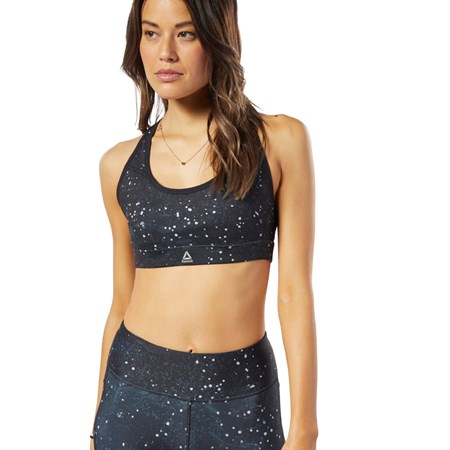 Reebok Hero Racer Medium-Impact Pehmustettu Bra Mustat | KUBFJG-709