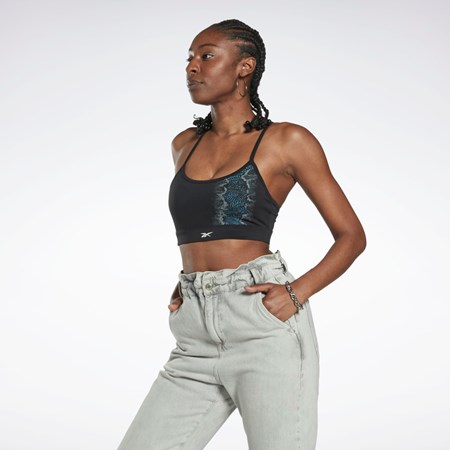 Reebok Jurassic World Lux Bra Mustat | LXCDZY-814