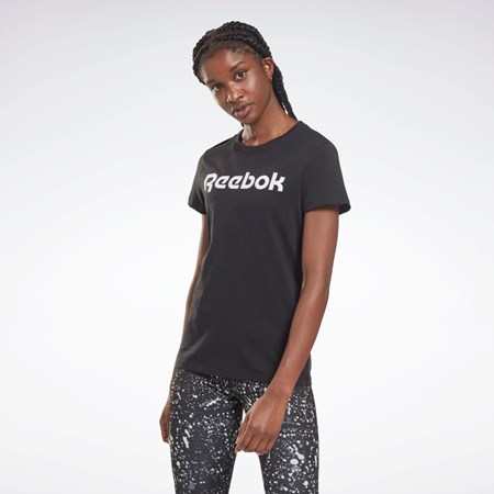 Reebok Koulutus Essentials Graafinen Tee Mustat Valkoinen | PIOGMK-571