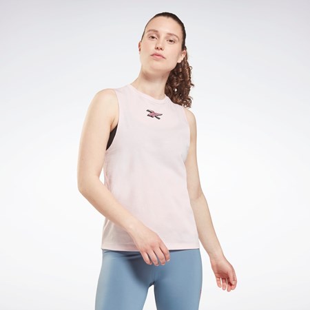 Reebok Koulutus Essentials Muscle Graafinen Tank Top Frost Berry | CWKQIV-295