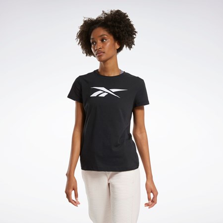 Reebok Koulutus Essentials Vector Graafinen Tee Mustat | HKRWDO-348