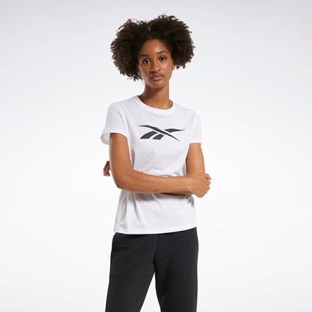 Reebok Koulutus Essentials Vector Graafinen Tee Valkoinen | MLHGVQ-519