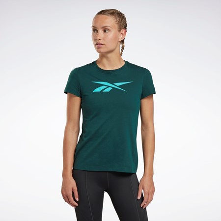 Reebok Koulutus Essentials Vector Graafinen Tee Vihreä | VRXBGY-190