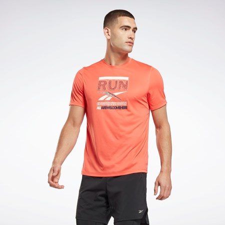 Reebok Koulutus Graafinen T-Shirt Oranssi | EQHABD-908
