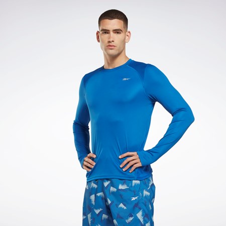 Reebok Koulutus Long Sleeve T-Shirt Sininen | NORGYS-974