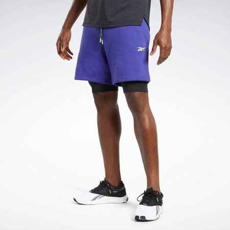 Reebok Les Mills® 2-in-1 Shorts Violetit | HCLPYK-587