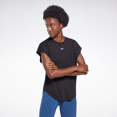 Reebok Les Mills® ACTIVCHILL+DREAMBLEND T-Shirt Mustat | TYMJSU-405