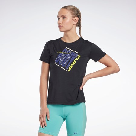 Reebok Les Mills® BodyPump® ACTIVCHILL Urheilulliset Tee Mustat | MVIDHJ-546