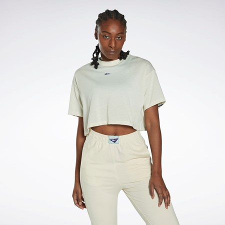 Reebok Les Mills® Crop T-Shirt Valkoinen | QSTHFV-195