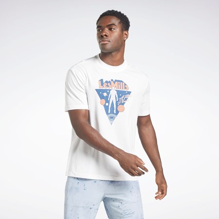 Reebok Les Mills® Oversized Graafinen T-Shirt Valkoinen | DLMQNX-501