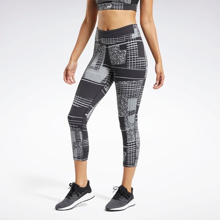 Reebok Lux 3/4 Length 2 Leggings Mustat Harmaat | KHSTGI-037