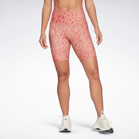 Reebok Lux Bold High-Waisted Modern Safari Print Shorts Koralli | RBCTVX-859