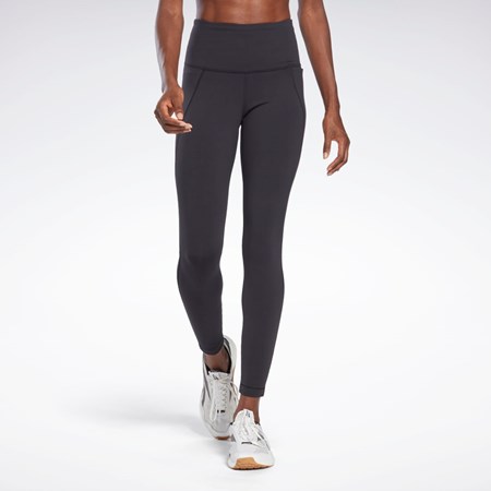 Reebok Lux High-Waisted Tights Mustat | IOLXKB-902