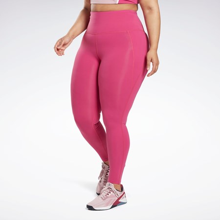 Reebok Lux High-Waisted Tights (Plus Size) Pinkki | CNPUVW-380