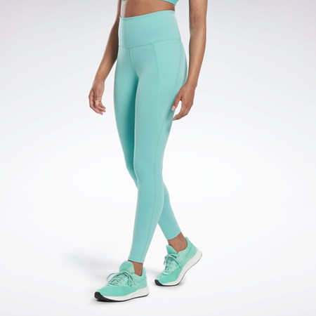 Reebok Lux High-Waisted Tights Semi Classic Teal | VQFXJT-867