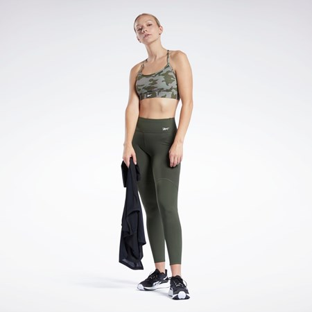 Reebok Lux Laiha Strap Camo Print Sports Bra Vihreä | JSVRHX-357