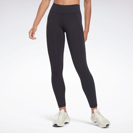 Reebok Lux Leggings Mustat | WDPCFA-907