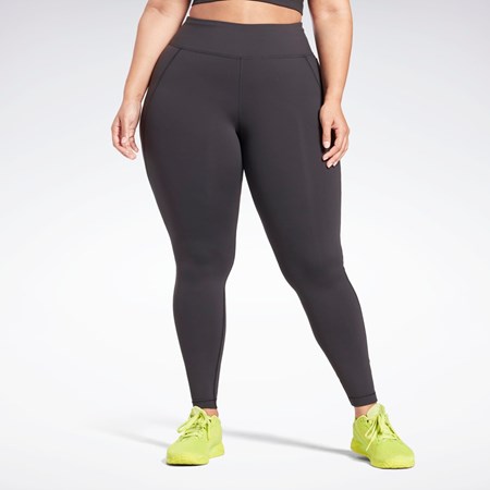 Reebok Lux Leggings (Plus Size) Mustat | JGWKLC-568