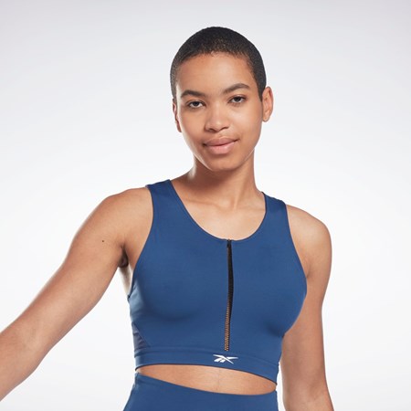 Reebok Lux Perform Crop Top Sininen | PIMKYW-524