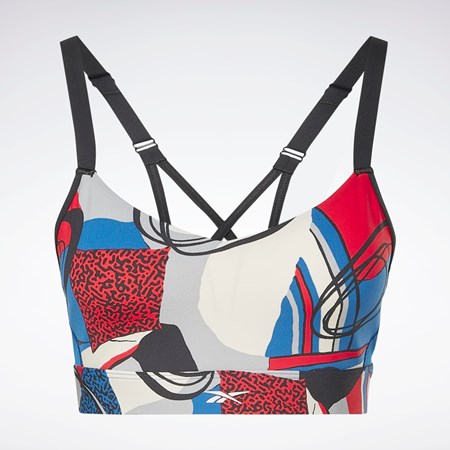Reebok Lux Perform Graafinen Strappy Bra Sininen | ACVMZB-603