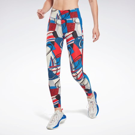 Reebok Lux Perform Leggings Sininen | DCREWM-069